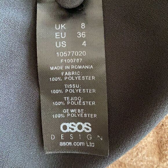 ASOS DESIGN WOMEN BLACK BLOUSE - Picture 7 of 7